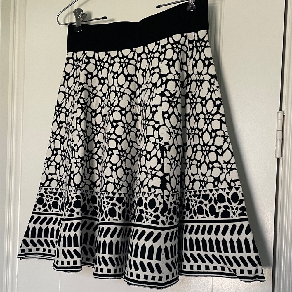 Stella & Jamie Black and White A-Line Skirt